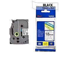 Brother TZ141 P-touch TZ Tape 18mm x 8m Black on Clear