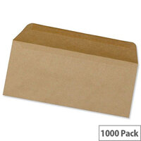 5 Star Office Envelopes Lightweight Wallet Gummed Manilla 70gsm DL Pack of 1000 5 Star Office Envelopes Lightweight Wallet Gummed Manilla 70gsm DL Pack of 1000