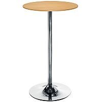 Astral Tall Round Cafe Table - Beech H1045mm x Dia 600mm