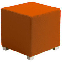Link Cube Stool Orange - Fully Upholstered in Durable Fabric, Part of LINK Modular Soft Seating Range Link Cube Stool Orange - Fully Upholstered in Durable Fabric, Part of LINK Modular Soft Seating Range