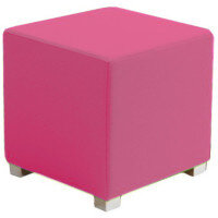 Link Cube Stool Pink - Fully Upholstered in Durable Fabric, Part of LINK Modular Soft Seating Range Link Cube Stool Pink - Fully Upholstered in Durable Fabric, Part of LINK Modular Soft Seating Range