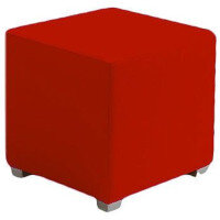 Link Cube Stool Red - Fully Upholstered in Durable Fabric, Part of LINK Modular Soft Seating Range Link Cube Stool Red - Fully Upholstered in Durable Fabric, Part of LINK Modular Soft Seating Range
