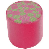 Link Radius Circular Stool Pink - Fully Upholstered in Durable 2 Tone Fabric, Part of LINK Modular Soft Seating Range Link Radius Circular Stool Pink - Fully Upholstered in Durable 2 Tone Fabric, Part of LINK Modular Soft Seating Range