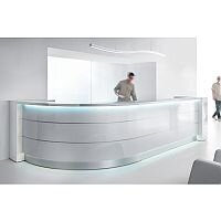 Valde High Gloss Illuminated Reception Unit - Curved Formation RD75 Valde High Gloss Illuminated Reception Unit - Curved Formation RD75