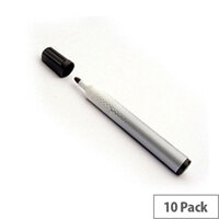 White Box Permanent Marker Bullet Tip Black Pack 10