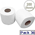 2Work Dispenser Toilet Roll 2-Ply 200 Sheet Pack of 36 T22006 2Work Dispenser Toilet Roll 2-Ply 200 Sheet Pack of 36 T22006