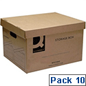 Archive Brown Storage Boxes 335 x 400 x 250mm Q Connect 10 Pack KF21665 Archive Brown Storage Boxes 335 x 400 x 250mm Q Connect 10 Pack KF21665