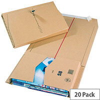 Mailing Cardboard Boxes 380x285x80mm Brown Pack of 20 Mailing Cardboard Boxes 380x285x80mm Brown Pack of 20
