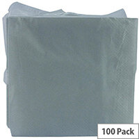 White Paper Disposable Napkins 2-Ply Tissue 330x330mm Pack of 100 KBLRY1652 White Paper Disposable Napkins 2-Ply Tissue 330x330mm Pack of 100 KBLRY1652