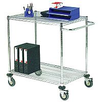 Mobile Trolley 2-Tier Chrome 373001