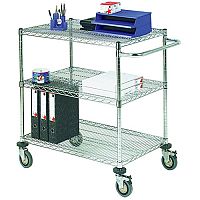 Mobile Trolley 3-Tier Chrome 373000