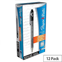 Paper Mate Flexgrip Retractable Ballpoint Pen Black Pack 12 Paper Mate Flexgrip Retractable Ballpoint Pen Black Pack 12