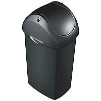 Black Plastic Swing Bin 40 Litre Pack of 1 376201