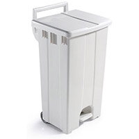 Plastic Pedal Bin with Lid 90 Litre Grey 357001