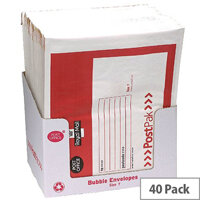 Post Office Postpak Size 7 Bubble Lined Envelopes 340x445mm Pack of 40 Post Office Postpak Size 7 Bubble Lined Envelopes 340x445mm Pack of 40