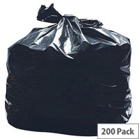 2Work Black Light Duty Refuse Sacks 90 Litres Pack of 200 KF73375 2Work Black Light Duty Refuse Sacks 90 Litres Pack of 200 KF73375
