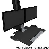 Humanscale QuickStand Height-Adjustable Dual Monitor Sit/Stand Workstation Black QSBC30 Humanscale QuickStand Height-Adjustable Dual Monitor Sit/Stand Workstation Black QSBC30