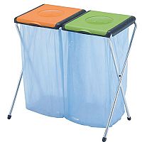 Recycling Bin Sack Holder 2-Compartment Orange/Green 60 Litres 124462 Recycling Bin Sack Holder 2-Compartment Orange/Green 60 Litres 124462