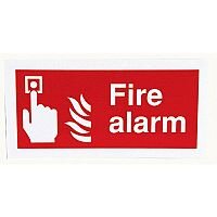 Safety Sign Fire Alarm 100x200mm Self-Adhesive Vinyl
