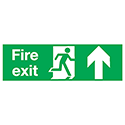Safety Sign Fire Exit Running Man Arrow Up 150x450mm PVC FX04711R Safety Sign Fire Exit Running Man Arrow Up 150x450mm PVC FX04711R