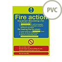 Safety Sign Niteglo Glow In The Dark Fire Action Stand 300x250mm PVC Safety Sign Niteglo Glow In The Dark Fire Action Stand 300x250mm PVC