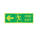 Safety Sign Niteglo Glow In The Dark Fire Exit Running Man Arrow Left 150x450mm Self-Adhesive Vinyl Safety Sign Niteglo Glow In The Dark Fire Exit Running Man Arrow Left 150x450mm Self-Adhesive Vinyl