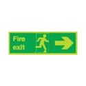 Safety Sign Niteglo Glow In The Dark Fire Exit Running Man Arrow Right 150x450mm Self-Adhesive Vinyl Safety Sign Niteglo Glow In The Dark Fire Exit Running Man Arrow Right 150x450mm Self-Adhesive Vinyl