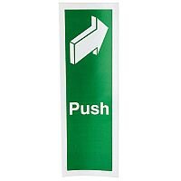 Safety Sign Push 150x50mm Self-Adhesive