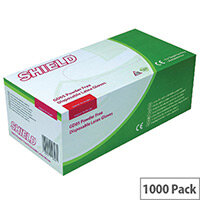 Disposable Powder Free Latex Gloves Clear Medium Pack 10x100 Shield GD05 Disposable Powder Free Latex Gloves Clear Medium Pack 10x100 Shield GD05