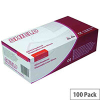 Disposable Powdered Latex Gloves Natural Large Box of 100 Shield GD45 Disposable Powdered Latex Gloves Natural Large Box of 100 Shield GD45