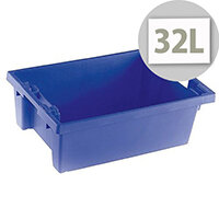 Solid Slide Stack/Nesting Container 600x400x200mm Blue 382960