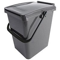 Solid Walled Kitchen Compost Caddy Bin 10 Litre Brown