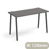Sparta Rectangular Home Office Desk with Charcoal A Frame Legs & Onyx Grey Desktop W1200xD600xH730mm Sparta Rectangular Home Office Desk with Charcoal A Frame Legs & Onyx Grey Desktop W1200xD600xH730mm