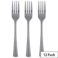 Stainless Steel Cutlery Forks Pack of 12 F09452 Stainless Steel Cutlery Forks Pack of 12 F09452