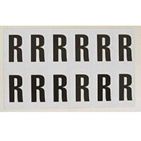 Adhesive Label Bin Sticker Letter R HxW 38x21mm Black Text On White