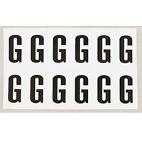 Adhesive Label Bin Sticker Letter G HxW 56x21mm Black Text On White