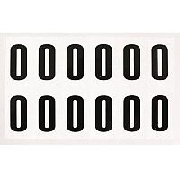Numbers And Letters Black On White Number 0 H90xW38mm 6 Characters Per Sheet