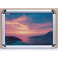 Chrome Corner Wall Mounted Snapframe A4