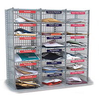 Mail Sorting Units 18 Compartment Kit 3 Columns x 6 915mm High Easy Sort Compartment Type