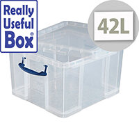 Really Useful Box Transparent Container 42 Litres Handy Box Clear Really Useful Box Transparent Container 42 Litres Handy Box Clear