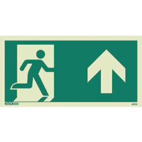 Photoluminescent Safety Way Guidance Sign Arrow Up HxW 150X300mm