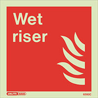 Photoluminescent Fire Fighting Equipment Notices Wet Riser HxW 150X150mm Photoluminescent Fire Fighting Equipment Notices Wet Riser HxW 150X150mm