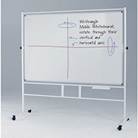 Revolving Double-Sided Whiteboard With Magnetic Surface HxW 1200x1800mm Revolving Double-Sided Whiteboard With Magnetic Surface HxW 1200x1800mm