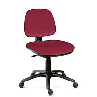 Ergoblaster Medium Back Fabric Upholstered Typist Office Chair Burgundy