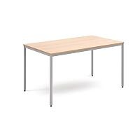 1400 X800mm Rectangular Genreral Purpose Beech Table Silver Leg Frame 1400 X800mm Rectangular Genreral Purpose Beech Table Silver Leg Frame