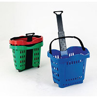 Giant Shopping Baskets Trolleys Green