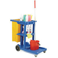 Multi-Purpose Cleaning Trolley Complete With Bag Blue