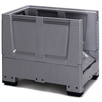 Folding Plastic Pallet Box Solid Side
