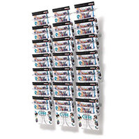 Wall Mounted Wire Literature Dispenser 21 Pockets
