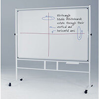 Revolving Double-Sided Whiteboard With Magnetic Surface HxW 1200x900mm